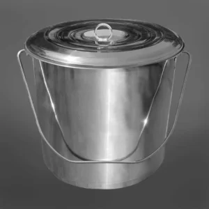 Balde de Acero Inoxidable de 17 Litros con Tapa – Para Alimentos