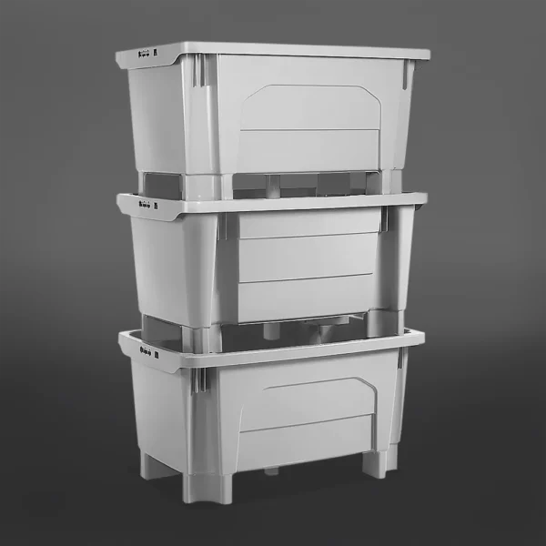 Caja multiuso de 300 litros apilada