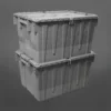 Caja Logística 52 Litros Gris apilada