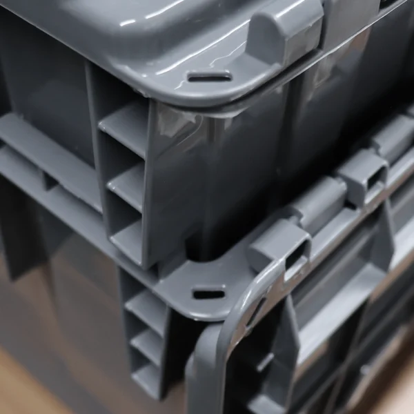 Caja Logística 52 Litros Gris precintos